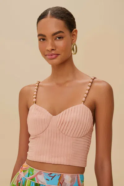 Farm Rio Pink Blush Corset Top
