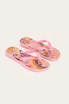 FARM RIO ACTIVE PINK COLORFUL BIRDS HAVAIANAS SANDALS