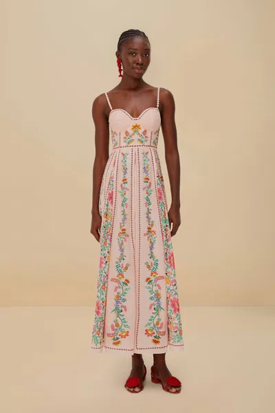 Farm Rio Active Pink Delicate Forest Maxi Dress