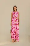Farm Rio Pink Flying Fish Cut-out Dress In Flying Fish Pink | ModeSens