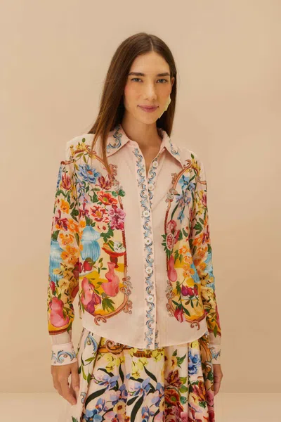 Farm Rio Active Pink Garden Terrace Shirt