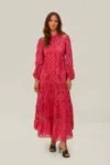 Farm Rio Active Pink Guipire Maxi Dress In Pink