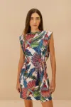 Farm Rio Active Pink Macaw Flight Mini T-shirt Dress In Macaw Flight Pink