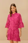 Farm Rio Active Pink Palm Tree Mini Dress