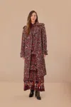 FARM RIO ACTIVE PURPLE CHELSEA GARDEN COTTON EYELET TRENCH COAT