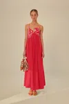 Farm Rio Active Red Fish Top Maxi Dress In Red