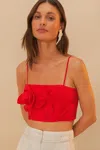 FARM RIO ACTIVE RED GARDEN LENZING ECOVERO EUROFLAX SLEEVELESS TOP