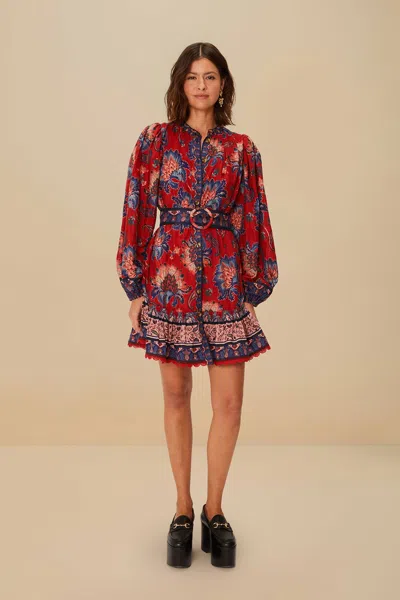 Farm Rio Active Red Luang Mini Dress