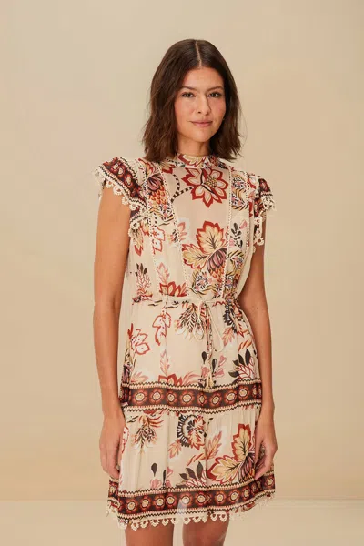 Farm Rio Active Sand Aura Floral Mini Dress
