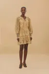 Farm Rio Active Sand Tropical Flight Guipure Mini Dress
