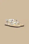Farm Rio Active Silver Cross Strap Sandal