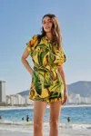 Farm Rio Active Yellow Bananart Romper