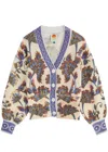 Farm Rio Ainika Floral Cardigan In Cream