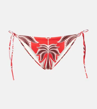 Farm Rio Ainika Garden Bikini Bottoms In Red