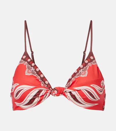 Farm Rio Ainika Garden Bikini Top In Red