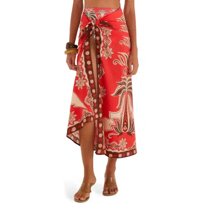 Farm Rio Ainika Garden Cover-up Skirt In Multi