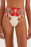 Farm Rio Ainika Garden Red Hot Pants Bikini Bottoms Ainika Garden Red In Multi