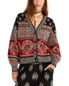 Farm Rio Coconut Grove Cotton Jacquard Cardigan In Multi
