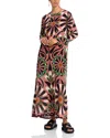 Farm Rio Anika Flowers Long Sleeve Maxi Dress In Ainika Floral
