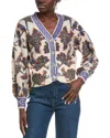 Farm Rio Ainika Maxi Floral Knit Wool & Alpaca-blend Cardigan In Multi