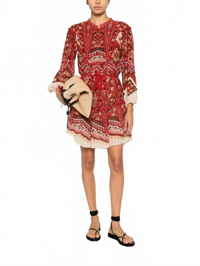 Farm Rio Ainika Pineapple Dress In Red