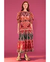 Farm Rio Ainika Print Macaws Maxi Skirt