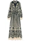 Farm Rio Ainika Tropical Maxi Dress In 蓝色
