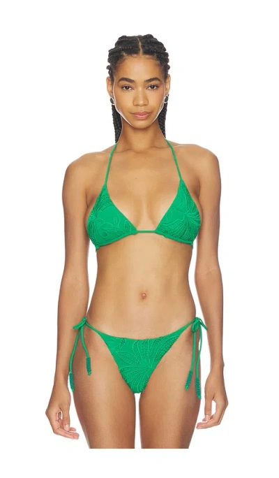 Farm Rio All Over Bikini Top In Green