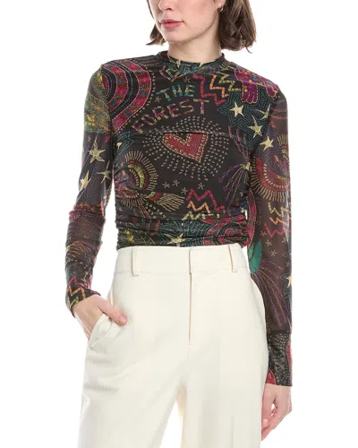 Farm Rio Amazonia Tulle Blouse In Multi