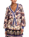 Farm Rio Ainika Floral Cardigan In Ainika Maxi Cream