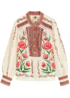 FARM RIO FARM RIO ANIKA FLORAL-PRINT COTTON-BLEND BLOUSE