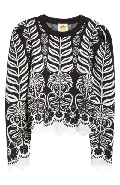 Farm Rio Anika Tropical Splendor Sweater In Ainika Tropical