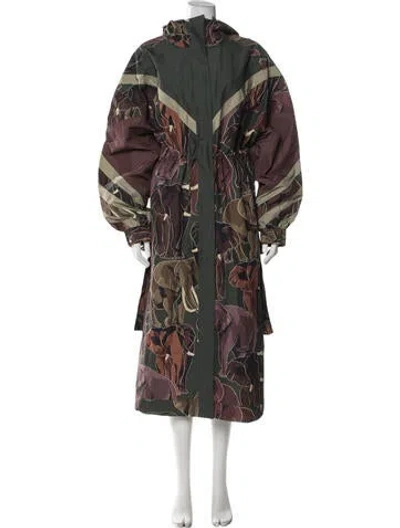 Pre-owned Farm Rio Animal Print Coat W/ Tags In Green