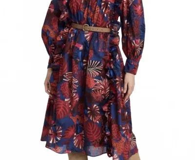 Farm Rio Animals Tapestry Midi Dress In Multi