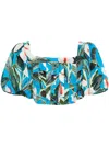 Farm Rio Anthurium Garden Top In Blue