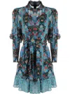 Farm Rio Arabesque Floral Pleated Dress