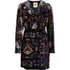 Farm Rio Arabesque Mix Scarves Wrap Minidress In Multi