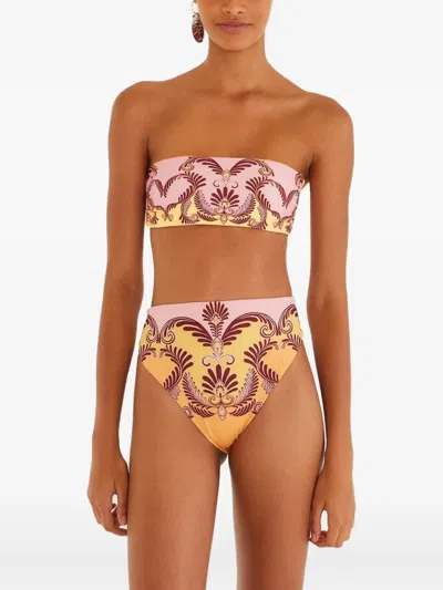 Farm Rio Arabesque-print Bikini In Yellow