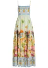 Farm Rio Womens Aracati Multicolor Aracati Shoulder-straps Cotton-blend Maxi Dress