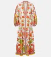 Farm Rio Ararais Linen-blend Maxi Dress