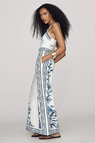 Farm Rio Arch Jumpsuit In White
