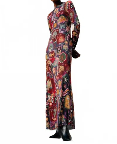 Farm Rio Artsy Surreal Land Maxi Dress In Multi