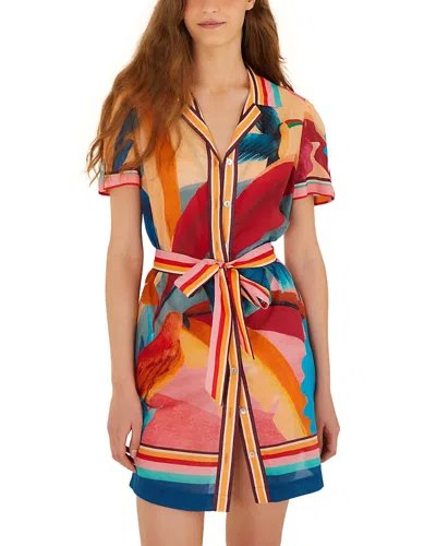 Farm Rio Atlantic Rain Forest Mini Dress In Multi