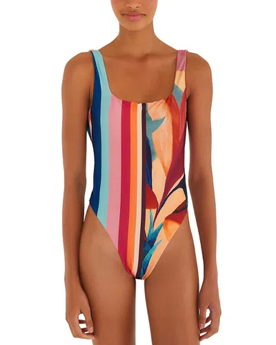 Farm Rio Atlantic Rain Forest One Piece Swimsuit In Multi