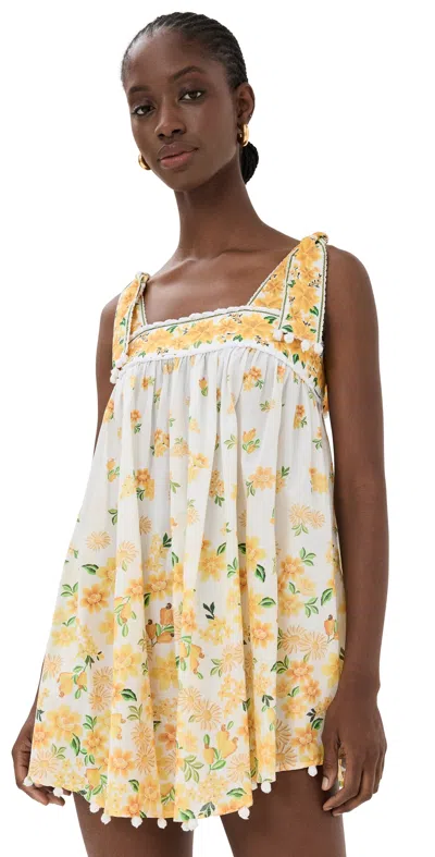 Farm Rio Azaleia Mini Dress Azaleia Off White