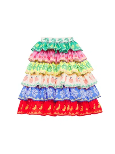 Farm Rio Kids' Baby Girl's, Little Girl's & Girl's Sweet Orchard Ruffled Skirt