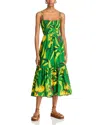 FARM RIO BANANA AQUARELA MIDI DRESS