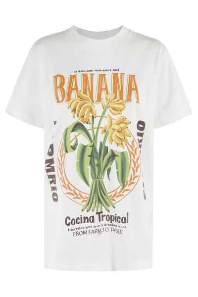Farm Rio Banana Cocina Off White Relaxed Tshirt