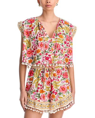 Farm Rio Banana Flowers Blouse In Multi