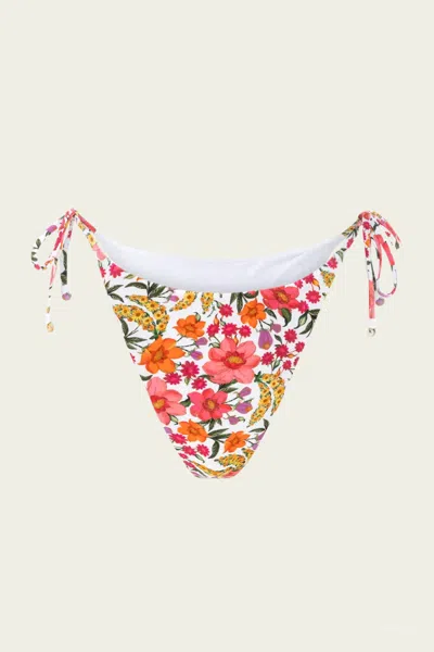 Farm Rio Banana Flowers Tie Side Bikini Bottom In Multi